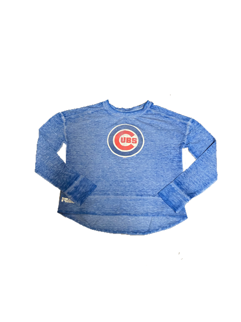 Chicago Cubs Women's Surge Crew Neck Pullover Sweatshirt - Blue