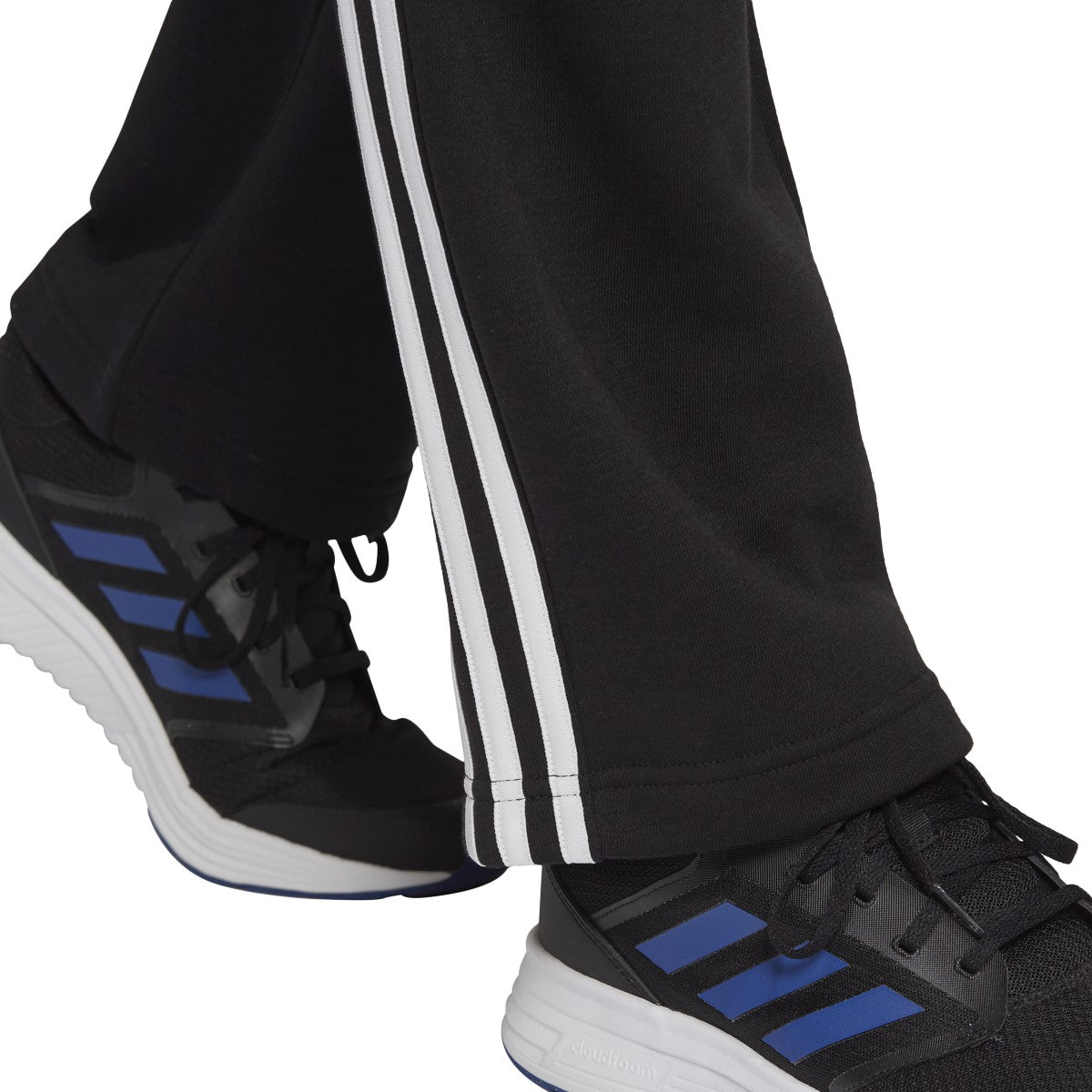 Mens Adidas Essentials Open Hem 3 Stripe Pants