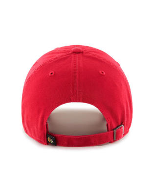 Men's Chicago Blackhawks '47 Brand Red Tomahawks Logo Clean Up Adjustable Hat