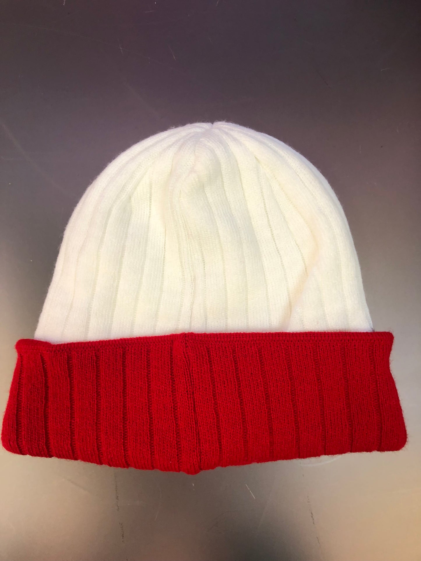 Polish Polska 1 Knit Winter Hat -WHITE/RED With Eagle- Made in Poland