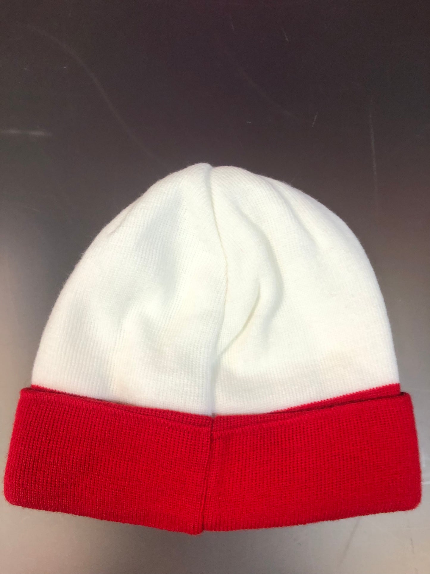 Polish Polska  2 Knit Winter Hat -White -Red  With  Eagle- Made in Poland