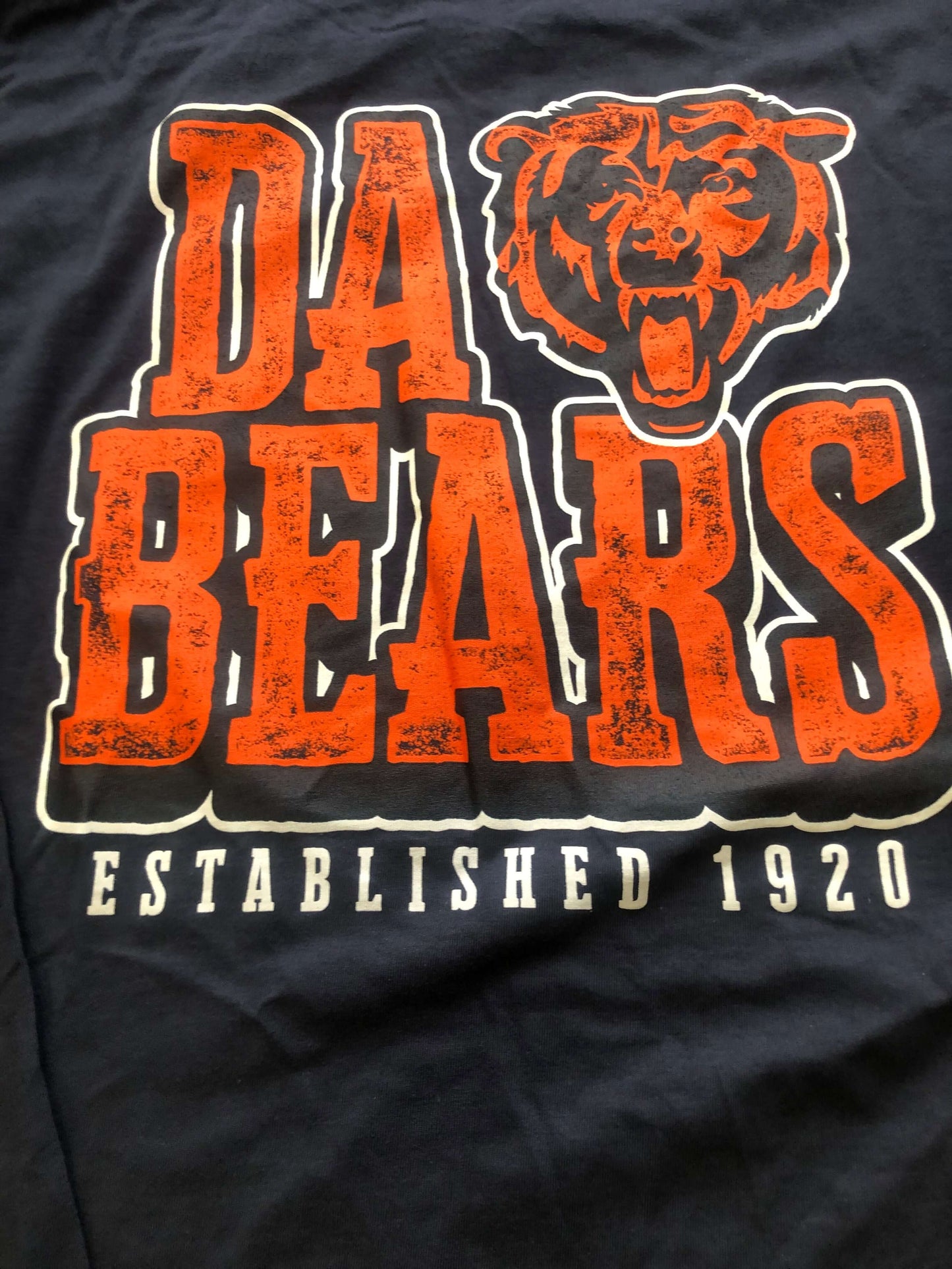 Chicago Bears MEN'S  Da Bears Long Sleeve 100% Cotton T-SHIRTS/FANATICS