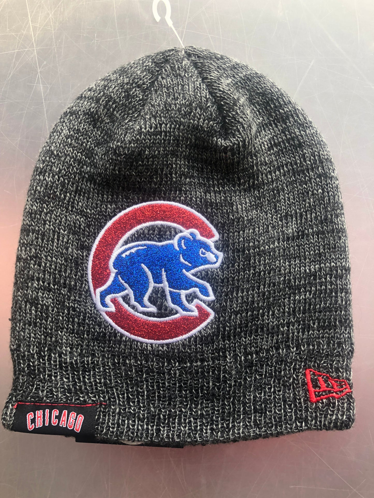 New Era Chicago Cubs Glitter Women Winter Beenie Hat