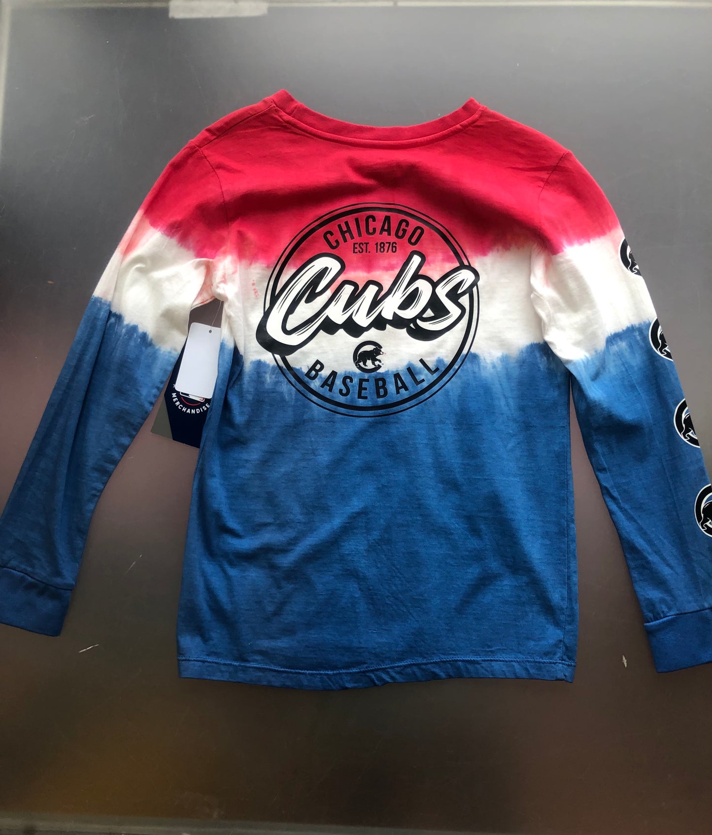 Cubs Double Up Youth Tie Dye Crew Long Sleeve T-shirts