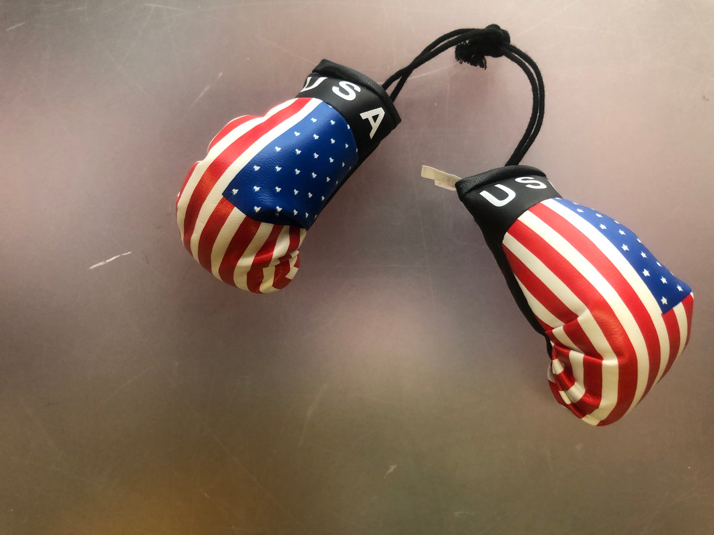 USA Hanging Car Mirror Mini Boxing Gloves