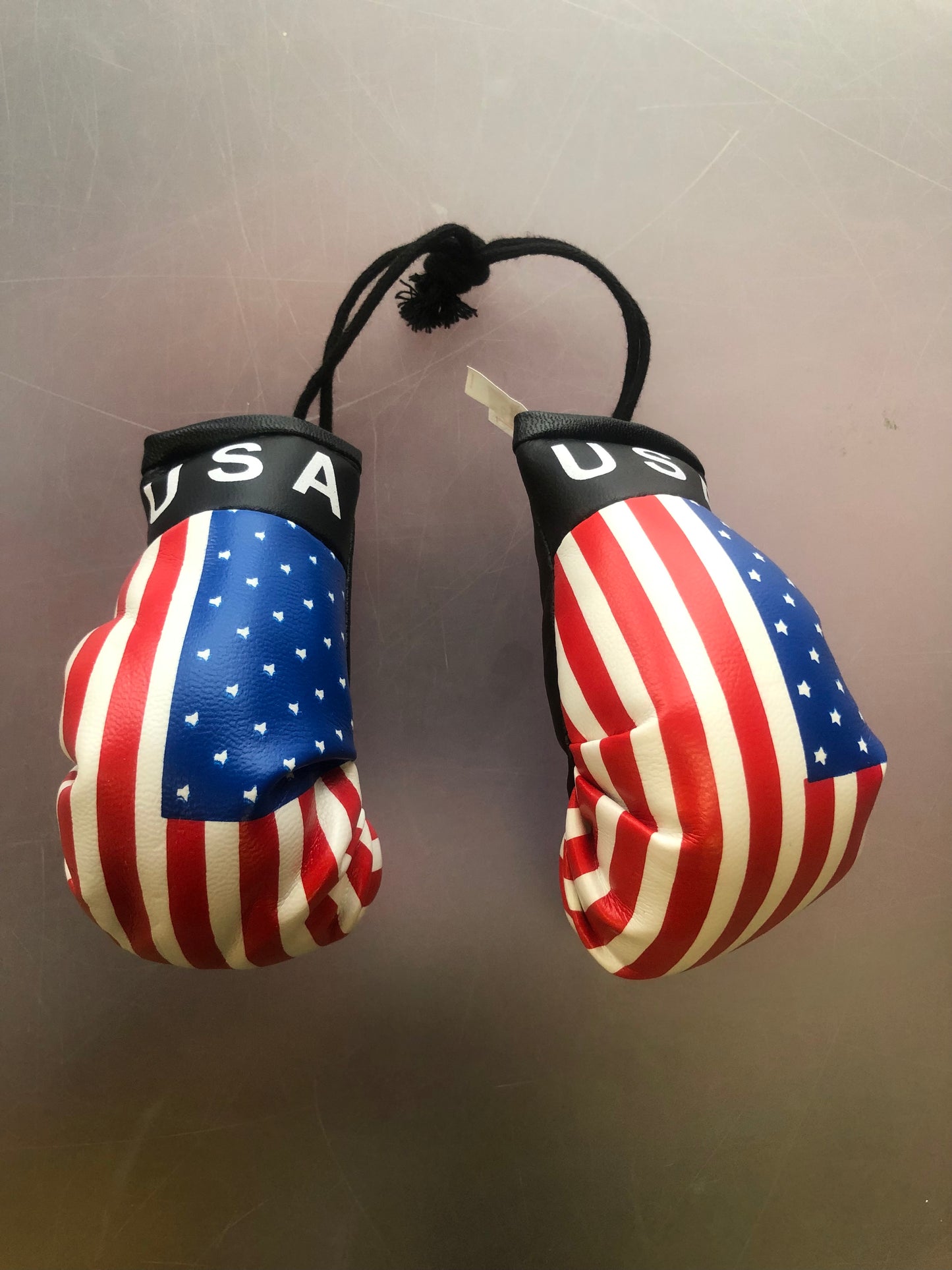 USA Hanging Car Mirror Mini Boxing Gloves