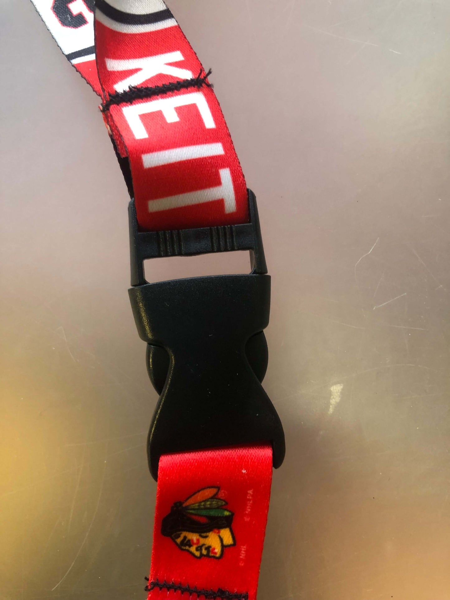 CHICAGO BLACKHAWKS LANYARD W/DETACHABLE BUCKLE 1" DUNCAN KEITH