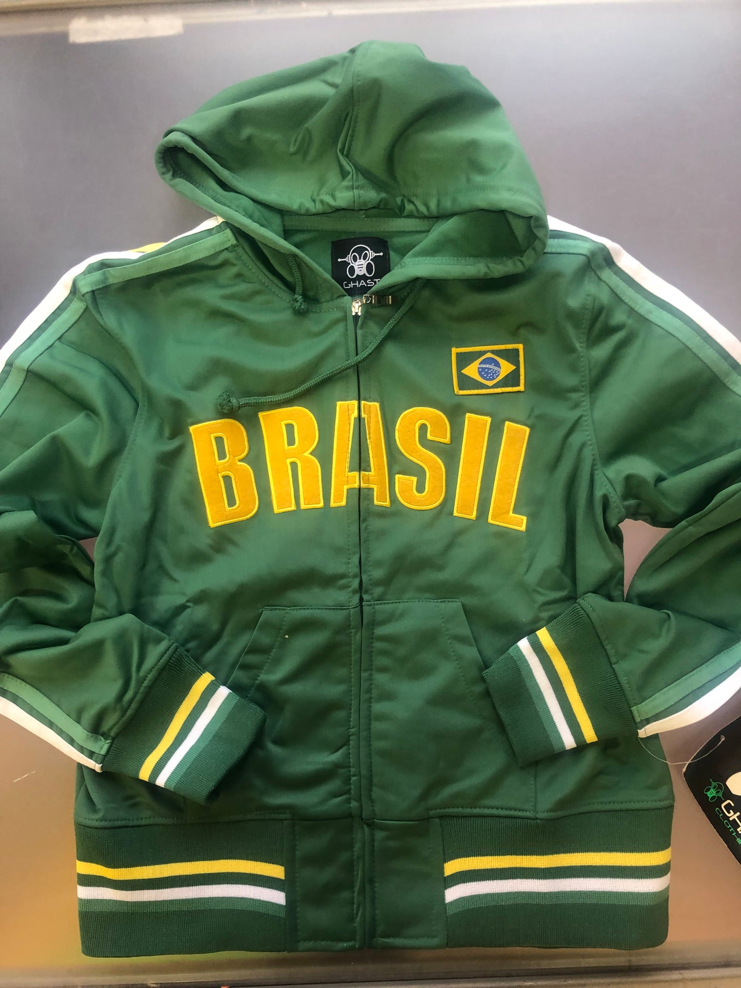 Green Youth Brazil Track Jacket with Hood