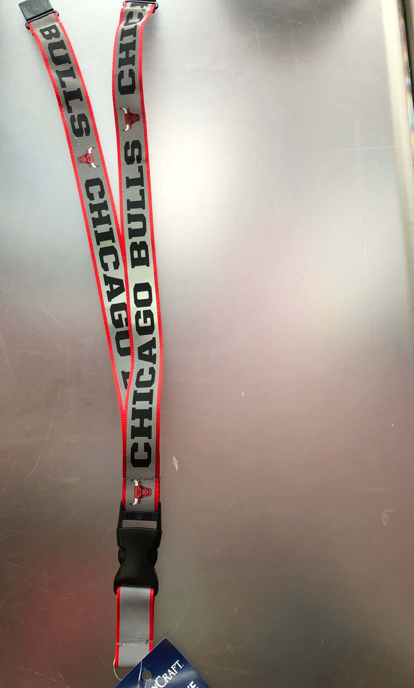 Chicago BULLS  Reflective Red  & Gray Team Lanyard