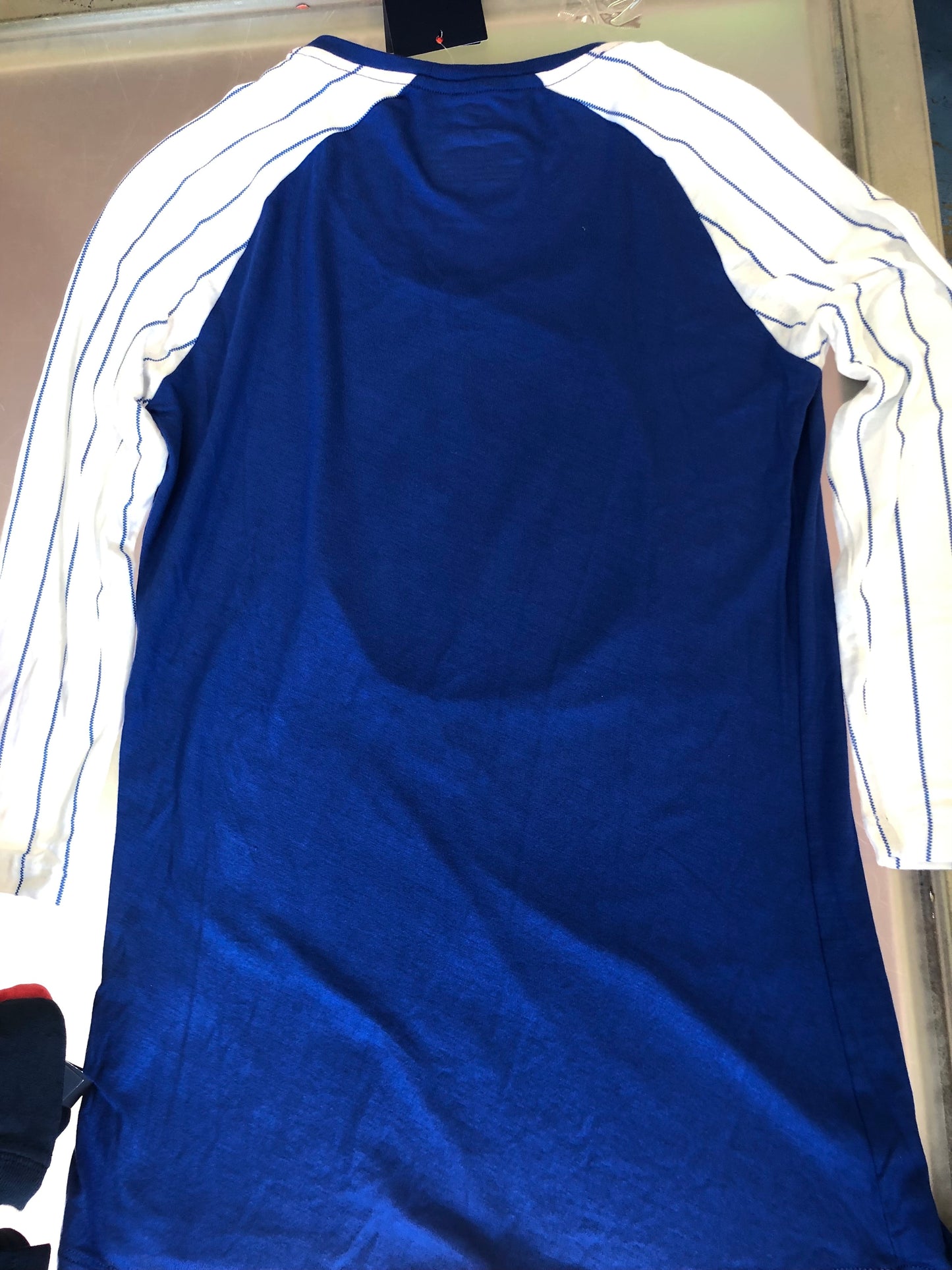 Chicago Cubs MLB Women Fanatics Pinstripes 3/4 Sleeve Shirt