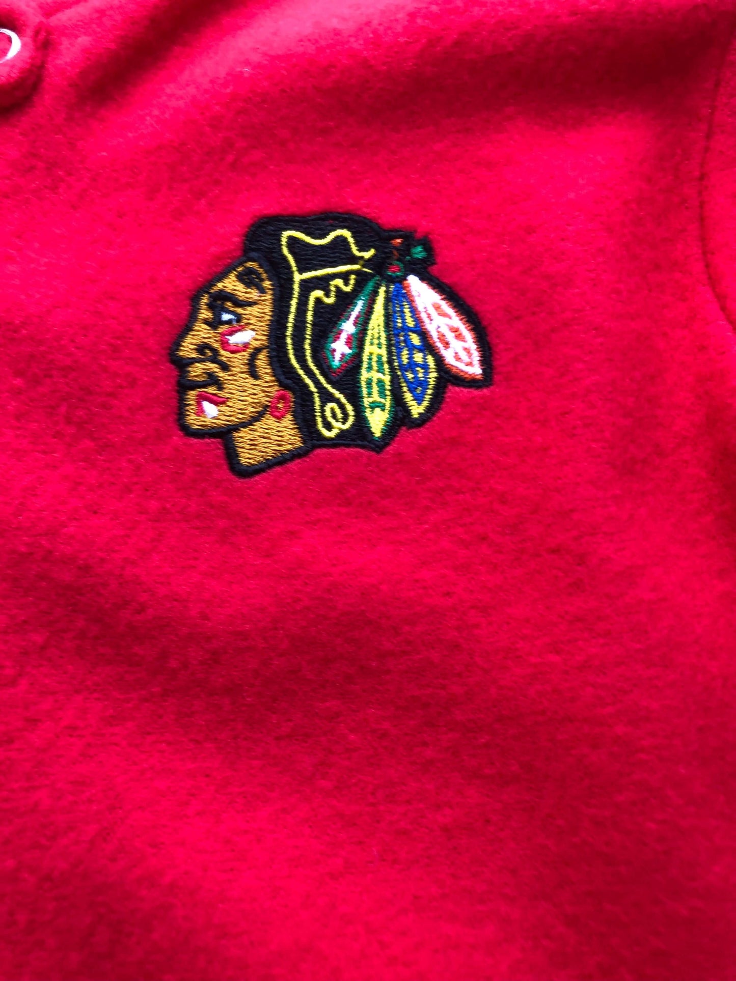 CHICAGO BLACKHAWKS Toddler RED BLANKET SLEEPER LOUNGEWEAR ONE PIECE PAJAMAS