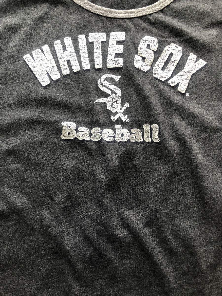 Chicago White Sox New Era Women's Team Stripe T-Shirt - Black