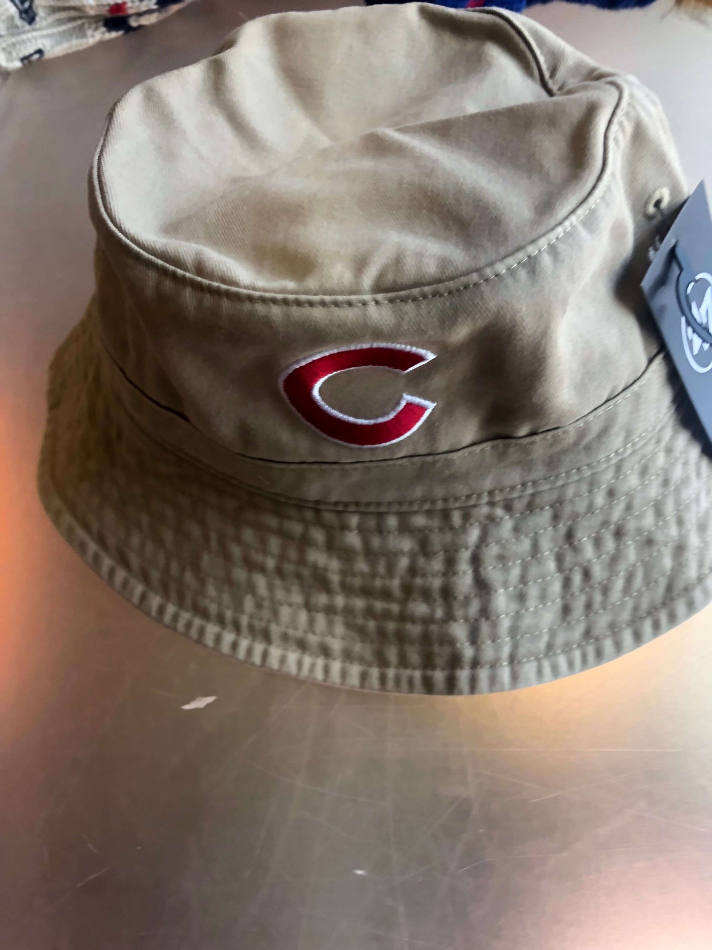 47 Khaki Chicago Cubs Bucket Hat