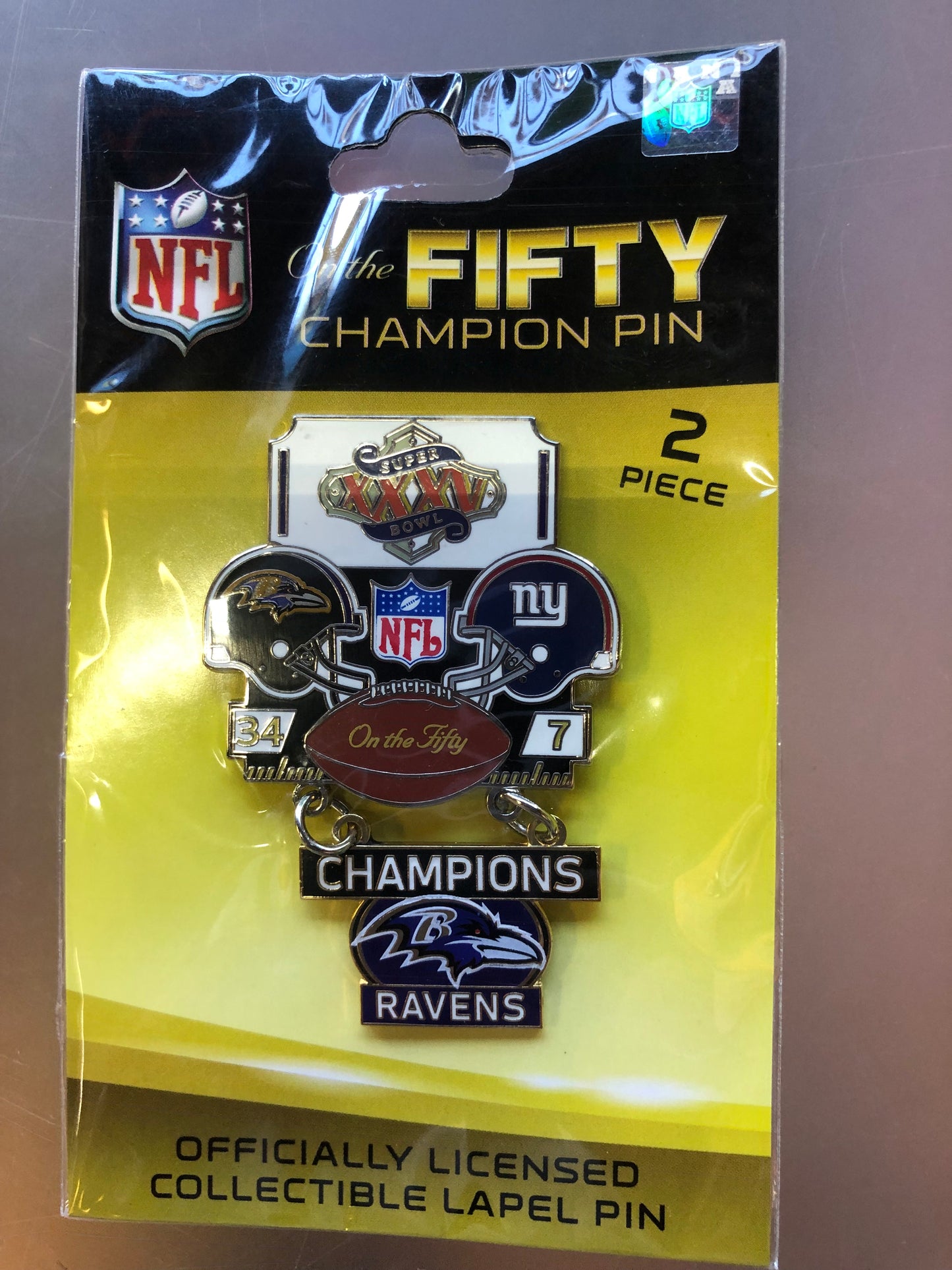 Past Super Bowl Champion Baltimore Ravens Collector Pin