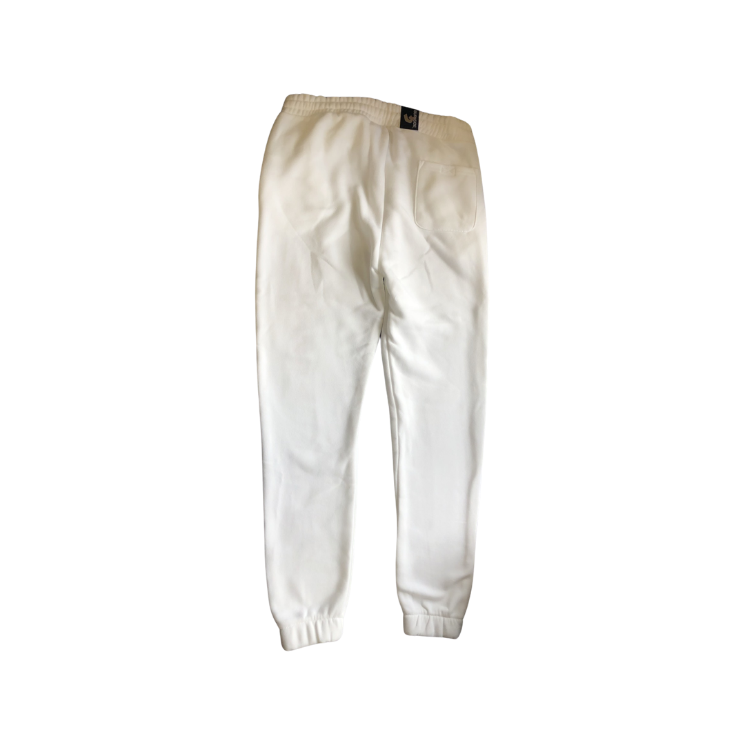 Sweatpants White Joggers with Polish Eagle