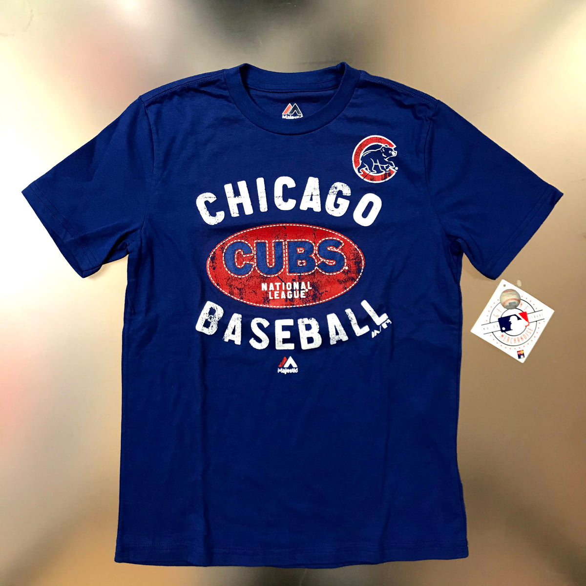 Youth Royal/Gray Chicago Cubs Officials Practice T-Shirt