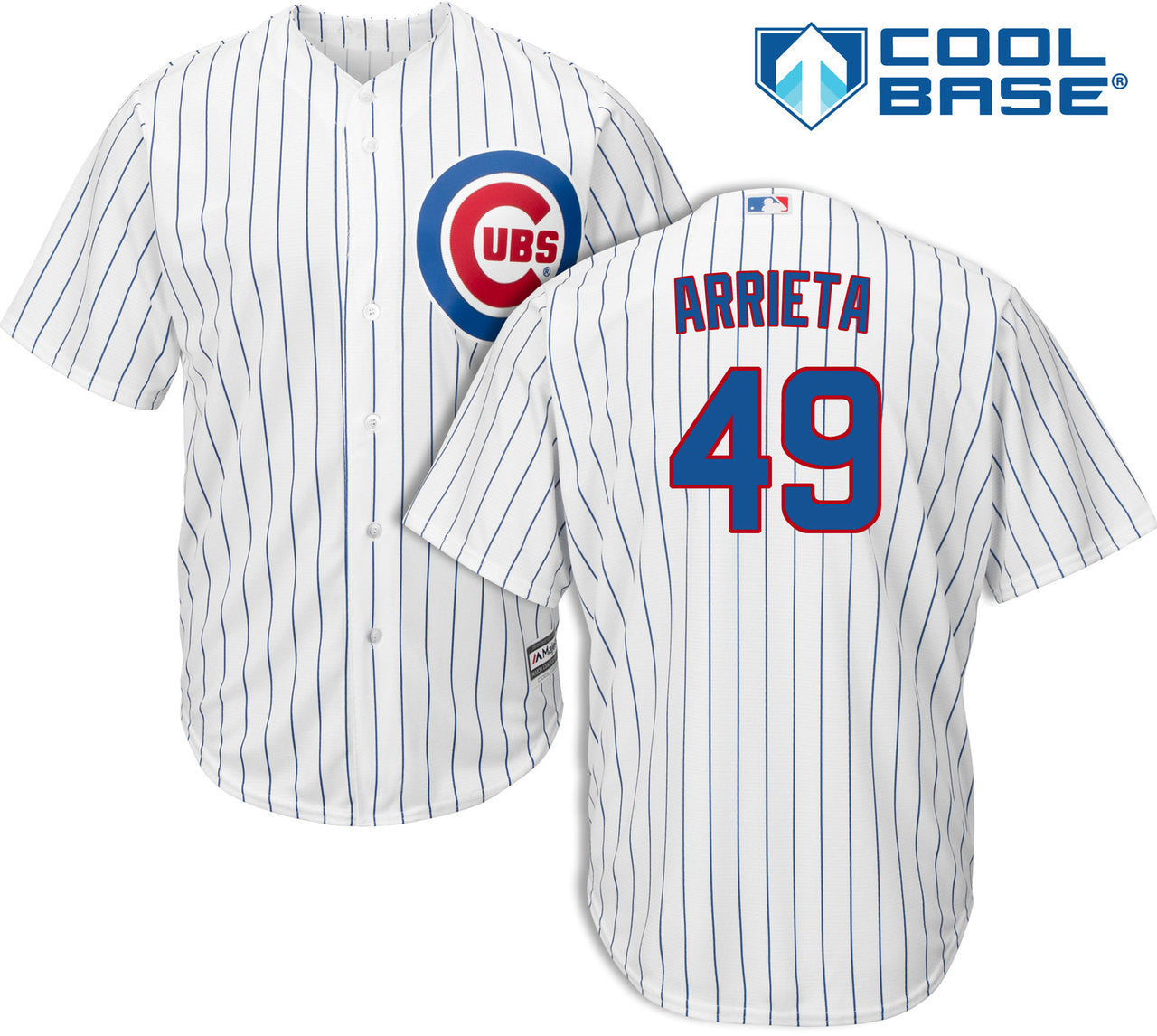 Chicago Cubs Youth Jake Arrieta #49 Majestic Cool Base Printed Jersey - White