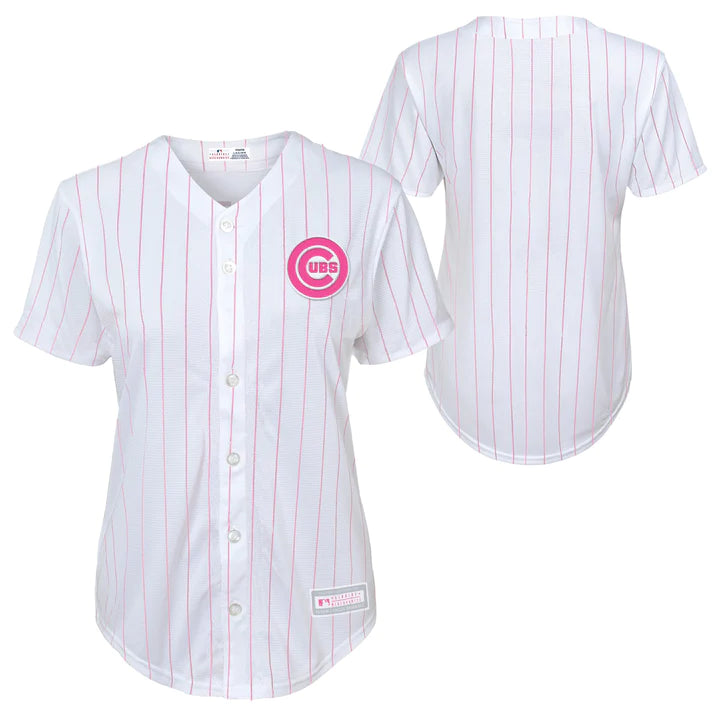 MLB Chicago Cubs Youth Replica Pink Jersey, Medium