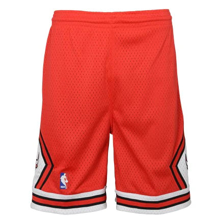 Chicago Bulls Youth  Mitchell & Ness Red Hardwood Classics Swingman Shorts