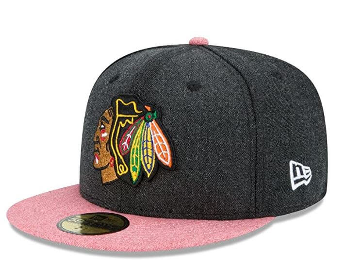 Chicago Blackhawks NHL New Era Heather Action 59FIFTY Fitted Hat