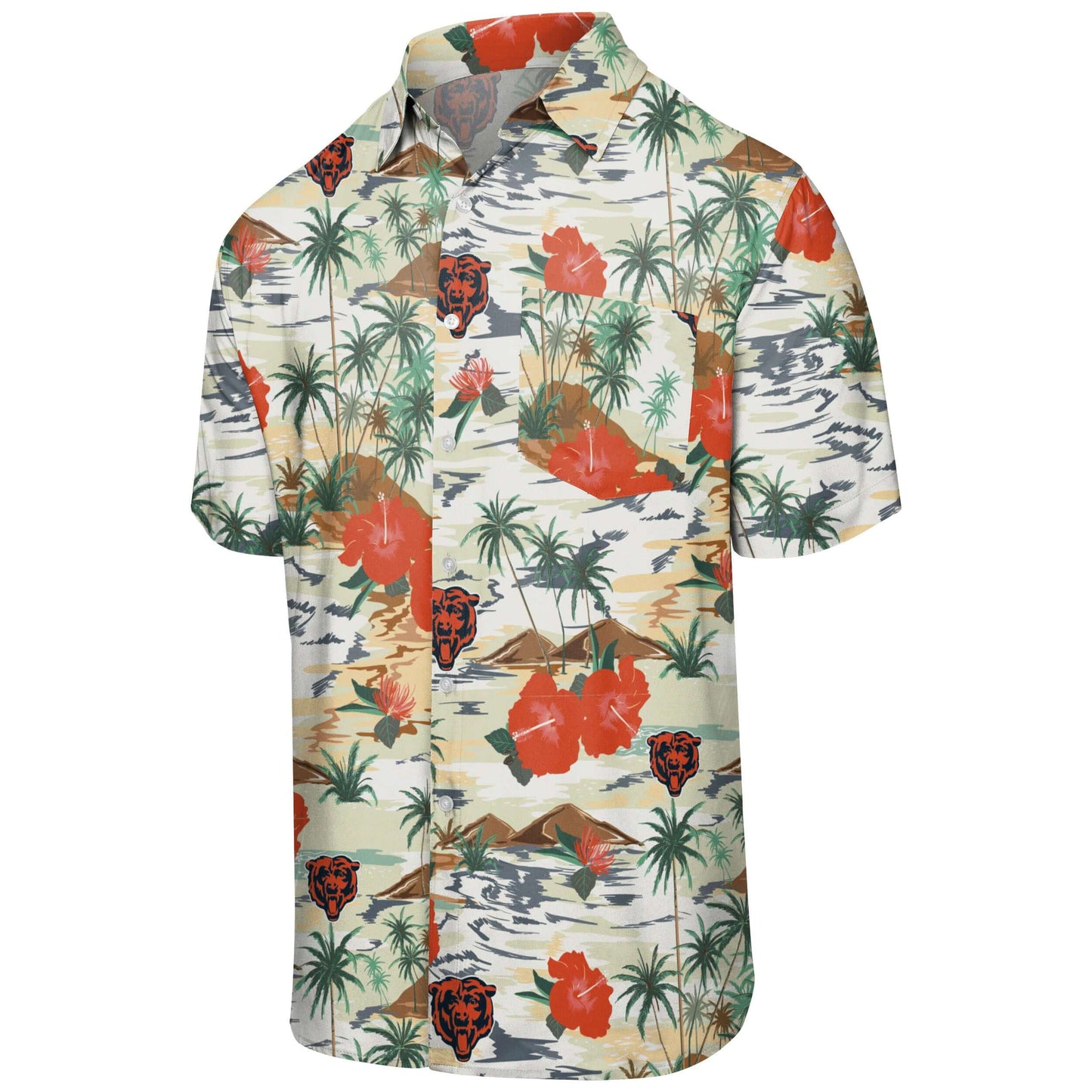 Chicago Bears FOCO Paradise Floral Button-up Shirt