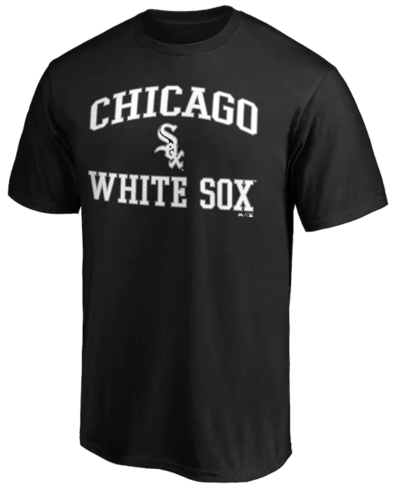 Chicago White Sox Adult Heart and Soul Black T-shirt