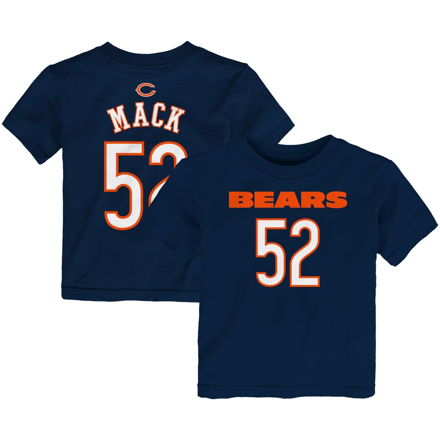 Outerstuff Khalil Mack Chicago Bears Youth Mainliner Player Name & Number T-Shirt - Navy