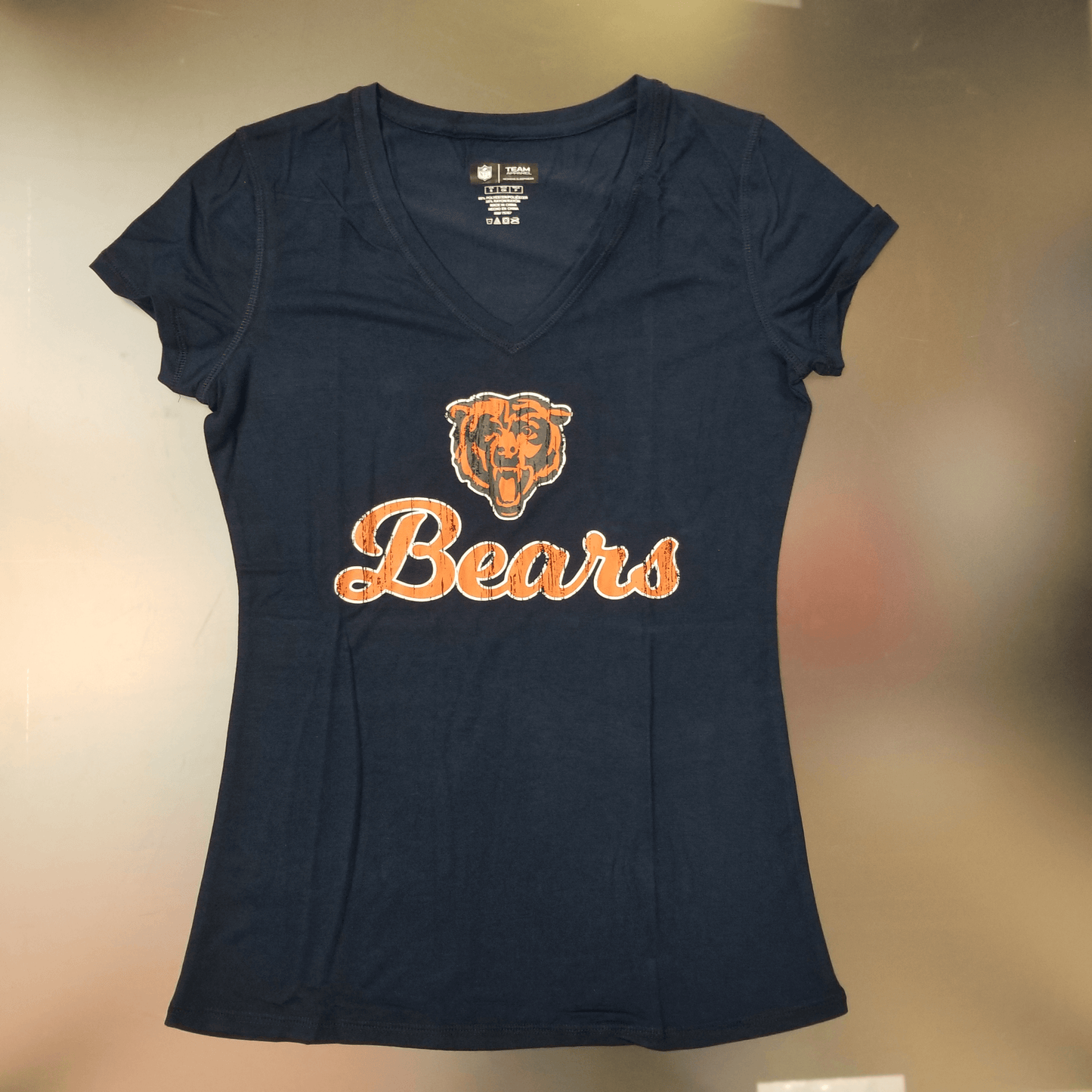 Chicago Bears Women's Pajama Concepts Sport Troupe V-Neck T-Shirt & Pants Sleep Set- Navy/Orange