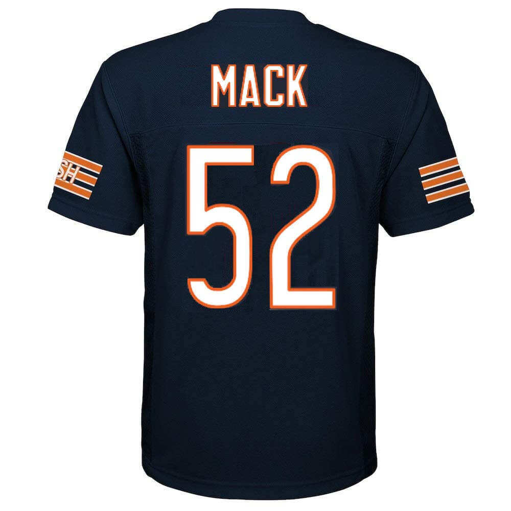Chicago Bears NFL Team Apparel Kids and Infant Khalil Mack #52 Navy Jersey 12 Months