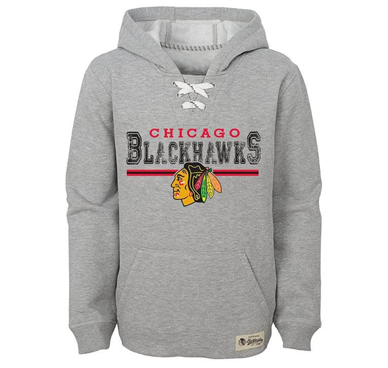 Chicago Blackhawks Youth Pullover 1/4 Zip Jacket Medium = 10-12