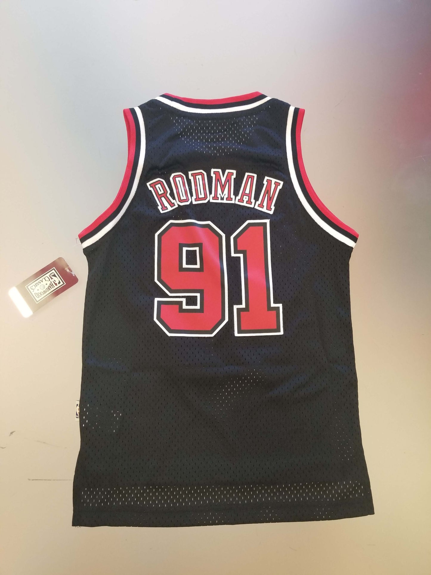 Chicago Bulls Youth Dennis Rodman Black Jersey Hardwood Classic Swingman