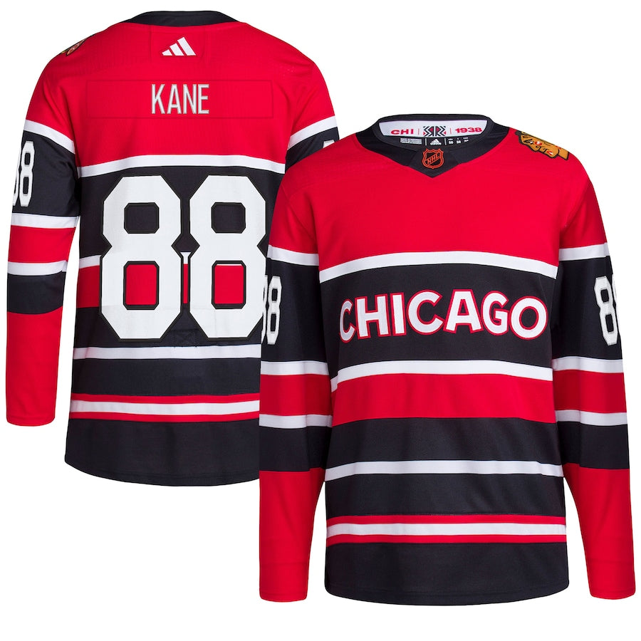 New Adidas Patrick Kane Chicago Blackhawks Reverse Retro 2.0 Jersey Size 52