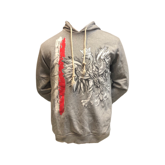 Poland Polska Black&Gray Patriot Hoodie- Patrioci