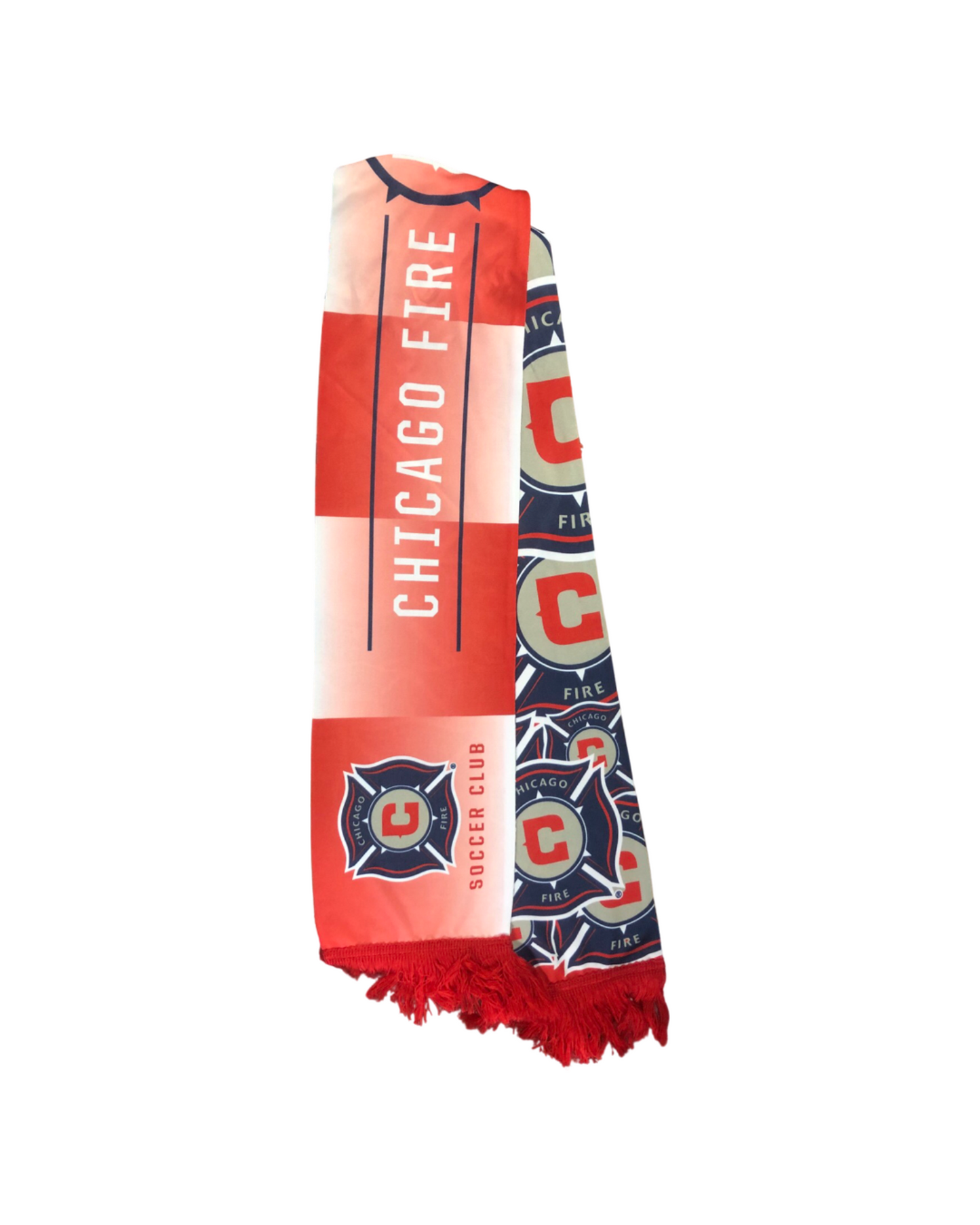 Chicago Fire Soccer Club Scarf Sublimated Pattern Adidas Official