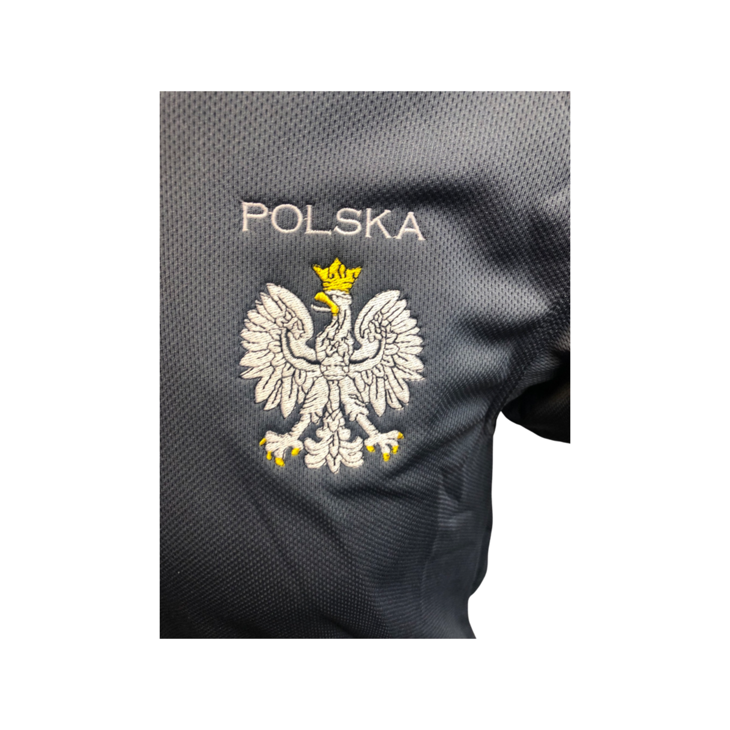 Gray Polska Polo Embroidered Eagle