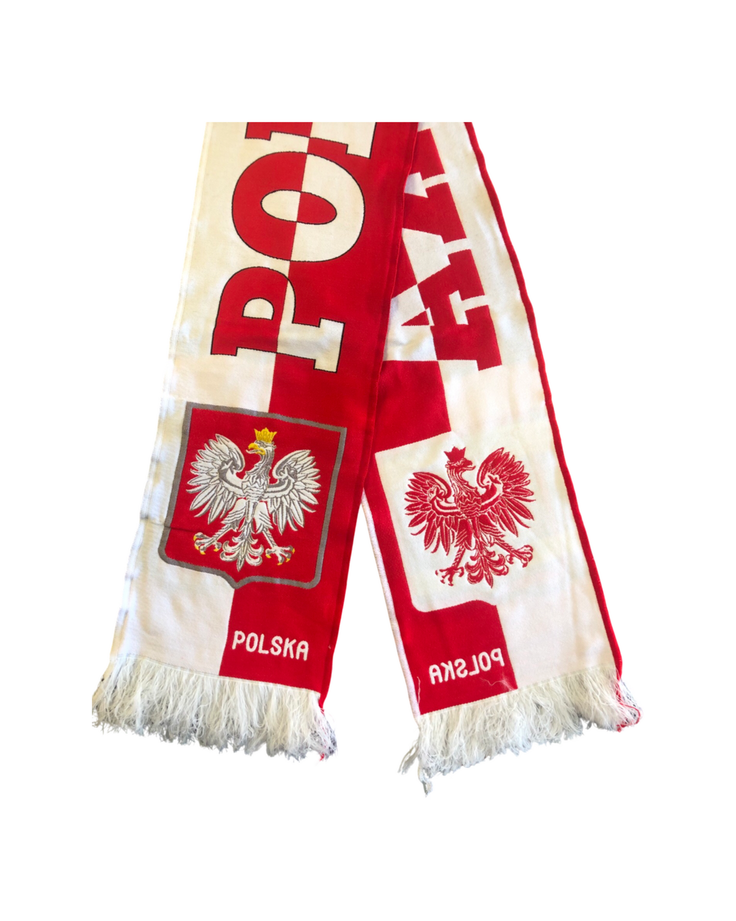 Polska Distressed Eagle Red White Checker pattern