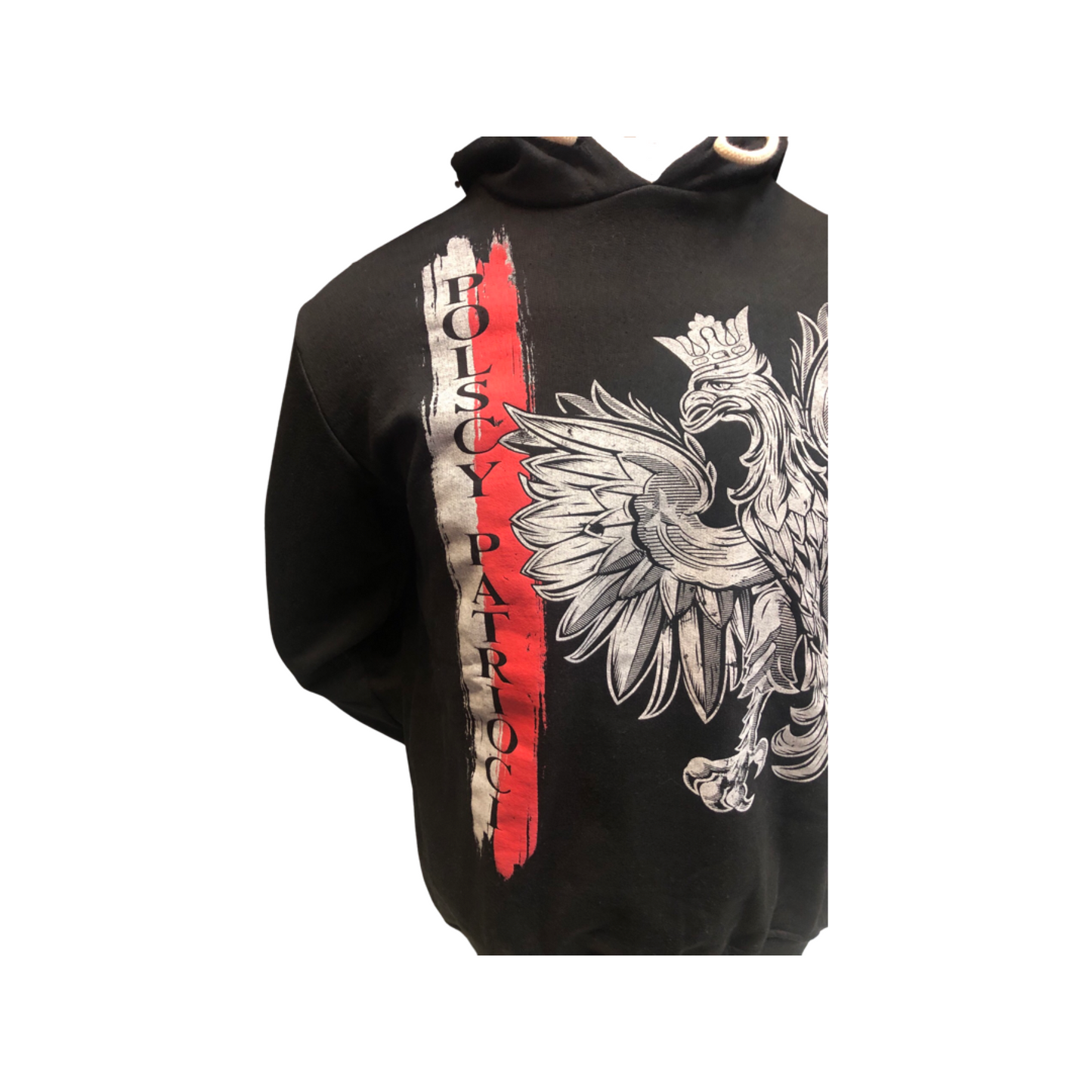 Poland Polska Black&Gray Patriot Hoodie- Patrioci