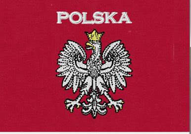 Antigua Polska Victory Full Zip Hoodie with Polska and Eagle Emblem