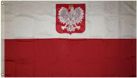 Poland Embroidered Flag 3'X5' 600D 2-ply Rough Tex®
