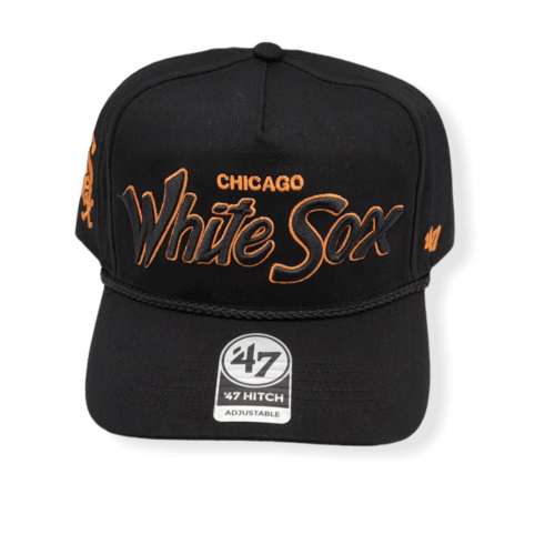 '47 Chicago White Sox Hitch Crosstown Script Adjustable Snapback Hat Cap/Orange