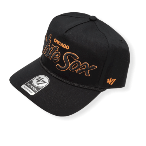 '47 Chicago White Sox Hitch Crosstown Script Adjustable Snapback Hat Cap/Orange