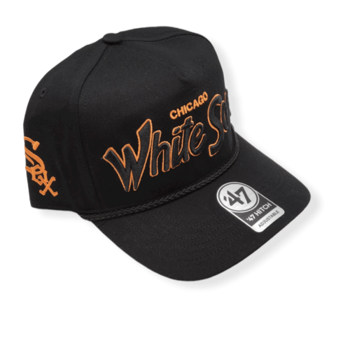 '47 Chicago White Sox Hitch Crosstown Script Adjustable Snapback Hat Cap/Orange