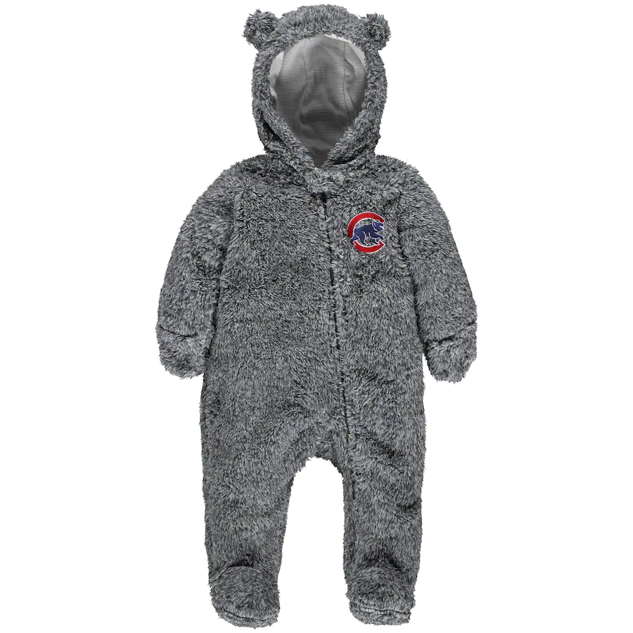 Outerstuff Grey Game Nap Hooded Sherpa 12 Months