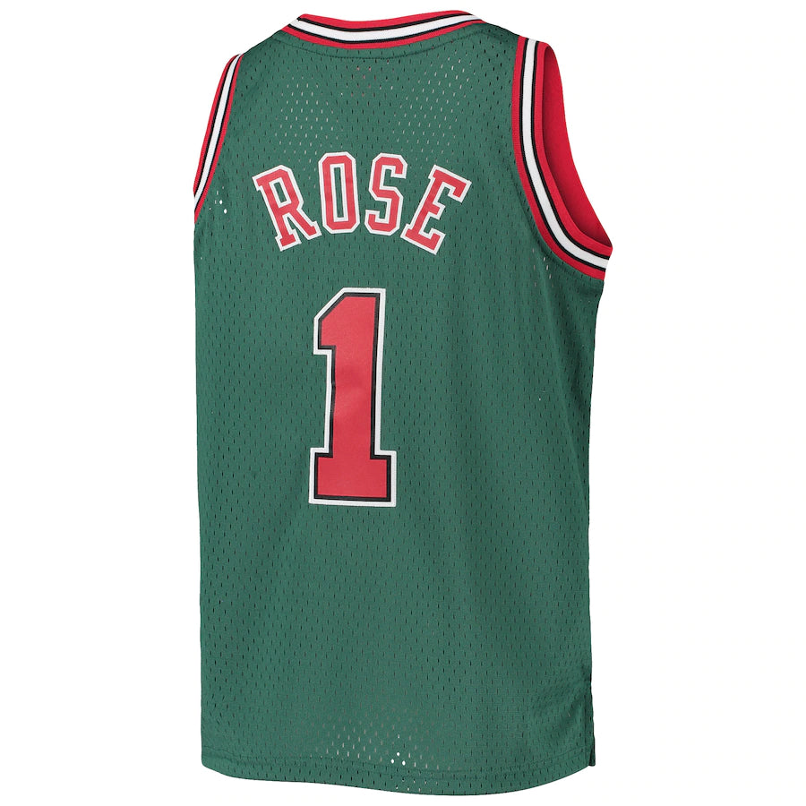 Youth Chicago Bulls Derrick Rose Mitchell & Ness Green 2008-09 Hardwood Classics Swingman Jersey