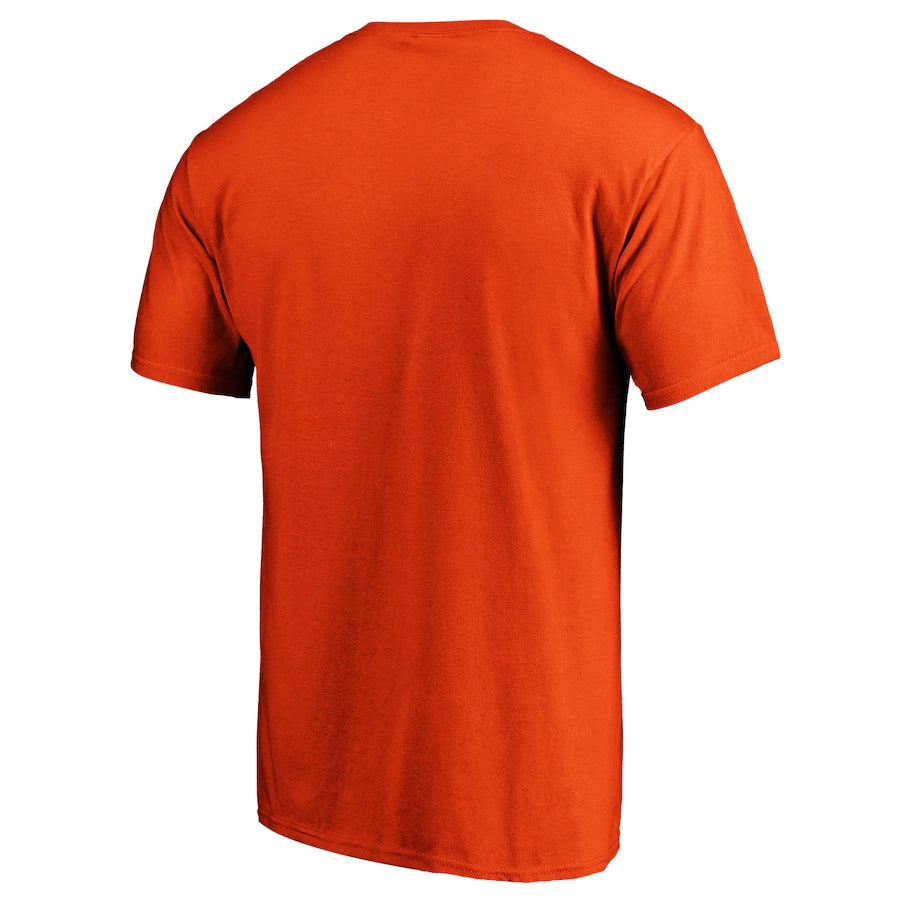 Men's Chicago Bears Fanatics Branded Orange Team Lockup Logo T-Shirt