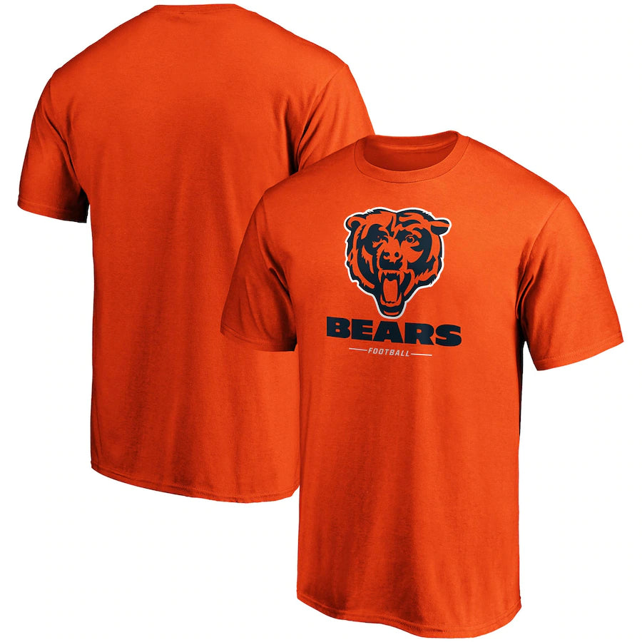 Men's Chicago Bears Fanatics Branded Orange Team Lockup Logo T-Shirt