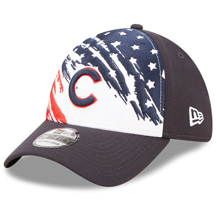 Men's Chicago Cubs New Era Navy 2022 4th of July 39THIRTY Flex Hat