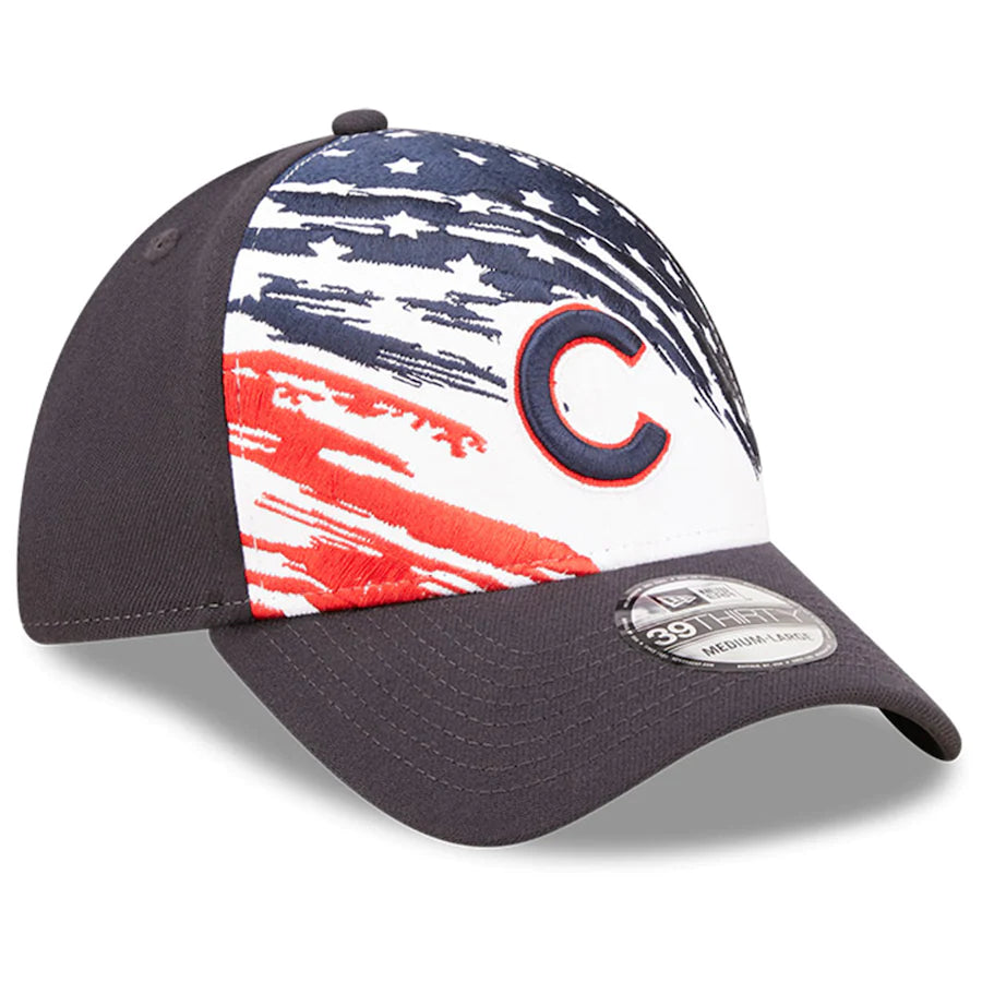 Men's Chicago Cubs New Era Navy 2022 4th of July 39THIRTY Flex Hat