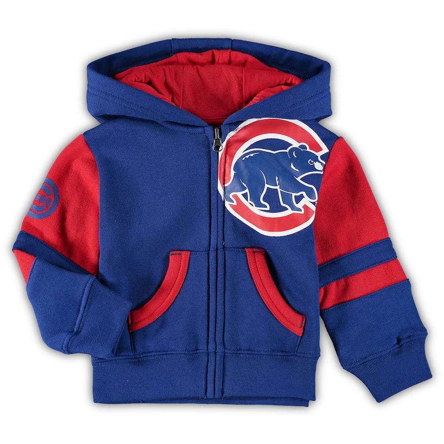 Outerstuff Toddler Royal Chicago Cubs Stadium Full-Zip Colorblock Hoodie