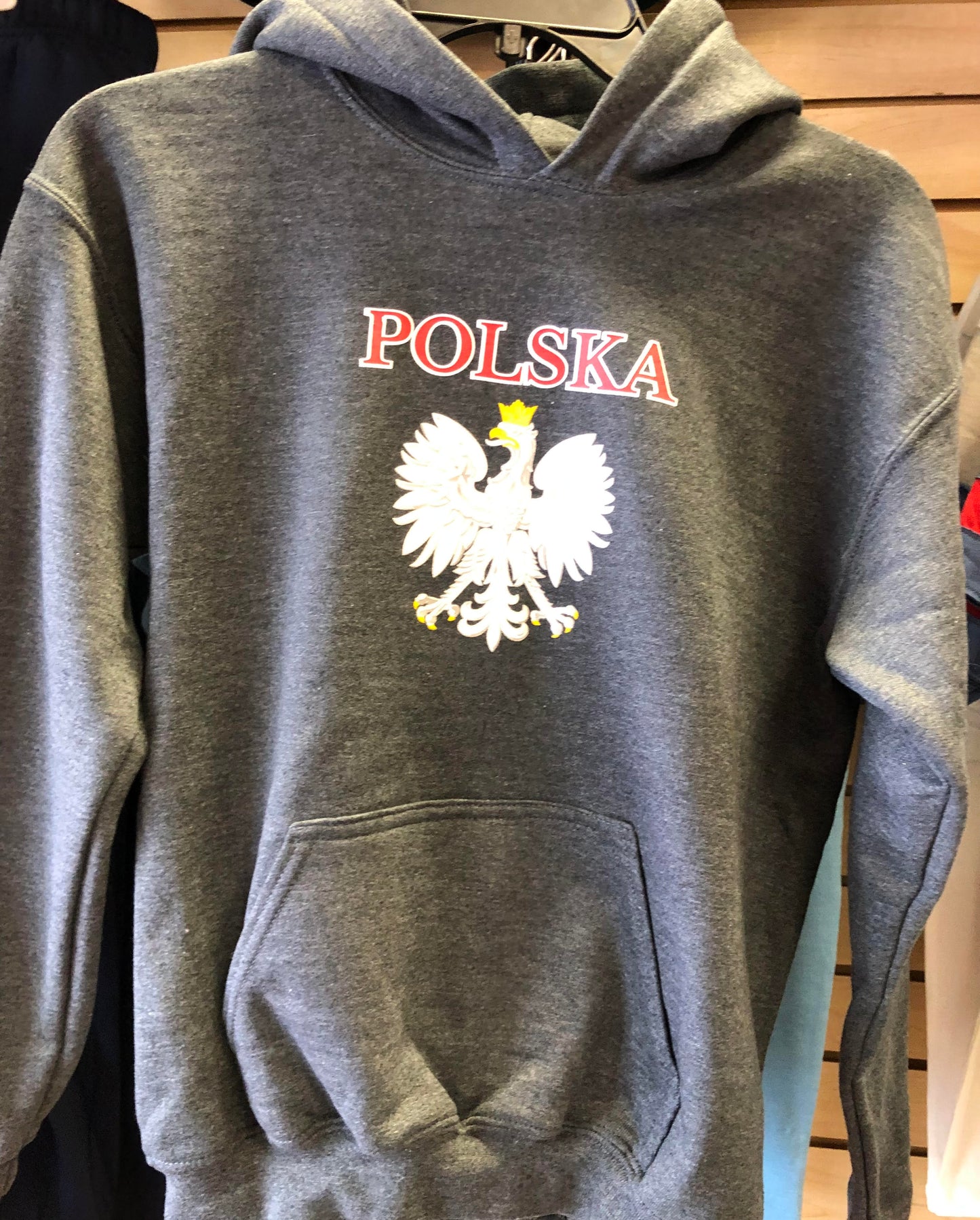 Polska Poland Youth WHITE /RED/GREY PULLOVER HOODIE